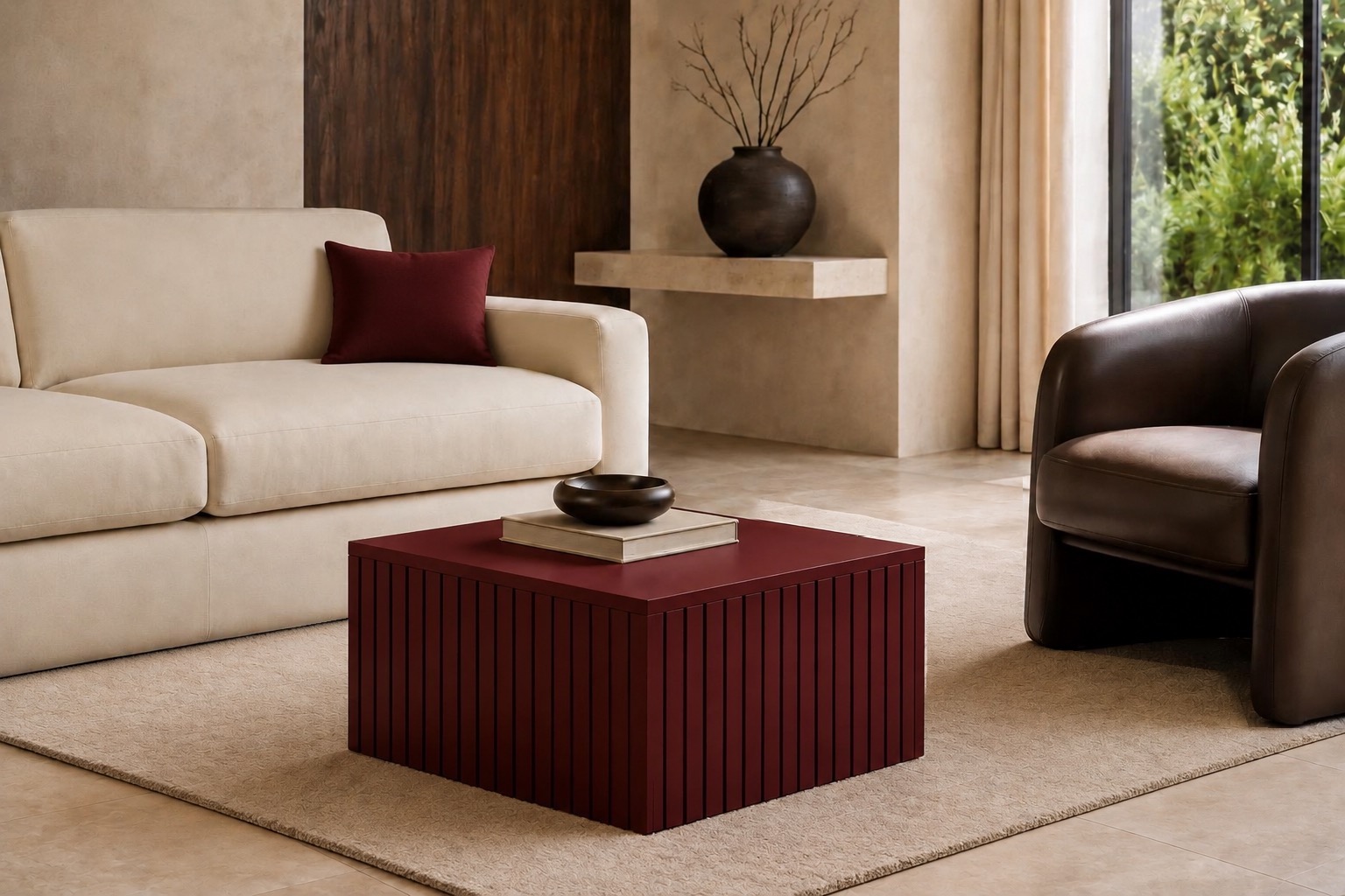The Form Slatted Square Coffee Table - Image 7